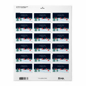 Rustieke witte kerst etiket (Full Sheet)