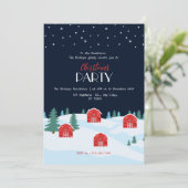 Rustieke witte kerst kaart (Staand voorkant)