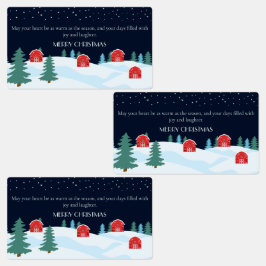 Rustieke witte kerst labels