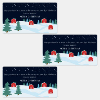 Rustieke witte kerst labels