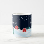 Rustieke Witte Kerst Persoonlijk Koffiemok (Center)