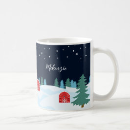 Rustieke Witte Kerst Persoonlijk Koffiemok