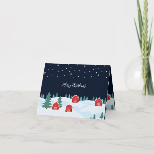 Rustieke Witte Kerstfoto Kerst Kaart (Voorkant)