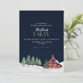 Rustieke Witte Kerststal Uitnodiging (Staand voorkant)