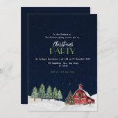 Rustieke Witte Kerststal Uitnodiging (Voorkant / Achterkant)