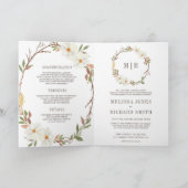 Rustieke Witte Magnolia Bloem QR Code Trouwdag (Binnen)