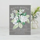 Rustieke Witte Magnolia Waterverf Bloemen Bewegen Aankondiging (Staand voorkant)