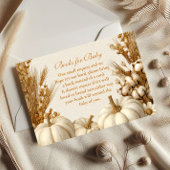 Rustieke Witte Pompoen Boeken voor Baby Informatiekaartje