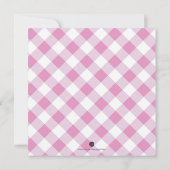 Rustieke Witte Pompoen en Gingham Baby shower Kaart (Achterkant)