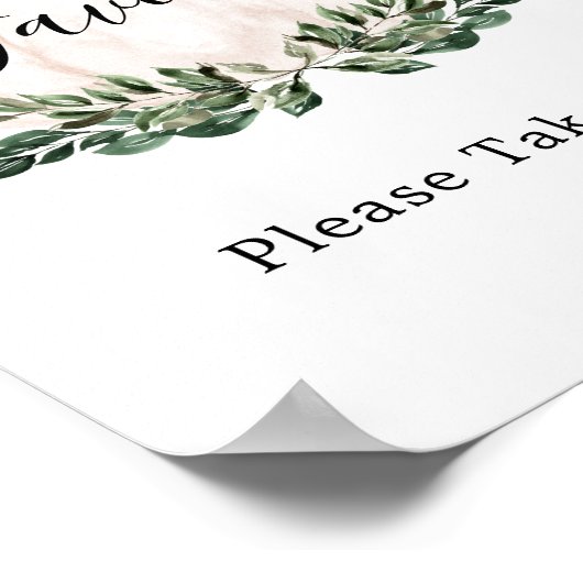 Rustieke witte pompoen favorieten neem één bord poster (Hoek)