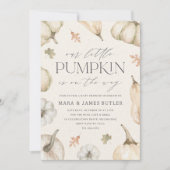 Rustieke witte pompoenen Alles in één Baby shower Kaart (Voorkant)