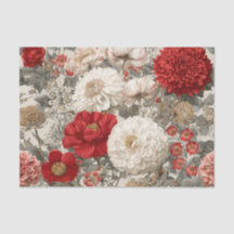 Rustieke Witte Rode Pastel Vintage Bloem