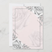 Rustieke Witte Rose Fotosjabloon Sla de datum op Aankondiging (Achterkant)