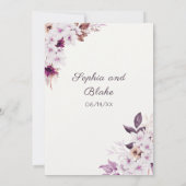 Rustieke witte roze bloemen Boho Off witte trouw Kaart (Achterkant)