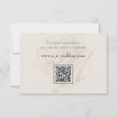 Rustieke witte rozen bruiloft RSVP Reactie Kaart (Achterkant)