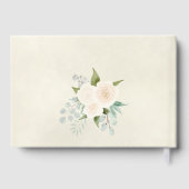 Rustieke witte rozen & Eucalyptus Elegante bruilof Gastenboek (Achterkant)