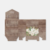 Rustieke Witte Rozen Meisjes Baby shower Favor Box Bedankdoosjes (Uitgevouwen)