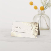 Rustieke witte rozen trouwtafel No. Plaats Kaart Plaatskaartje (Achterkant)