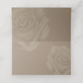 Rustieke witte rozen trouwtafel No. Plaats Kaart Plaatskaartje (Binnenkant ongevouwen)