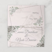 Rustieke Witte Rozen Trouwtafel No. Place Card Plaatskaartje (Buitenkant ongevouwen)