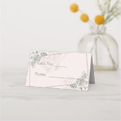 Rustieke Witte Rozen Trouwtafel No. Place Card Plaatskaartje (Achterkant)