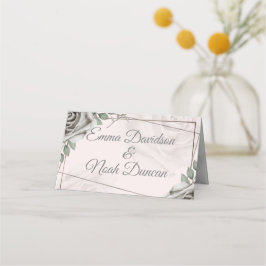 Rustieke Witte Rozen Trouwtafel No. Place Card Plaatskaartje