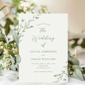 Rustieke Witte Salie Groene Wildflower Boho Weddin Kaart