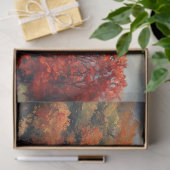 Rustieke Witte Schuur Herfstbomen Decoupage Tissuepapier (Geschenk)