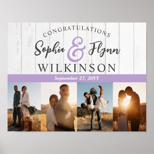 Rustieke witte schuur hout bruiloft Passen getrouw Poster (Voorkant)