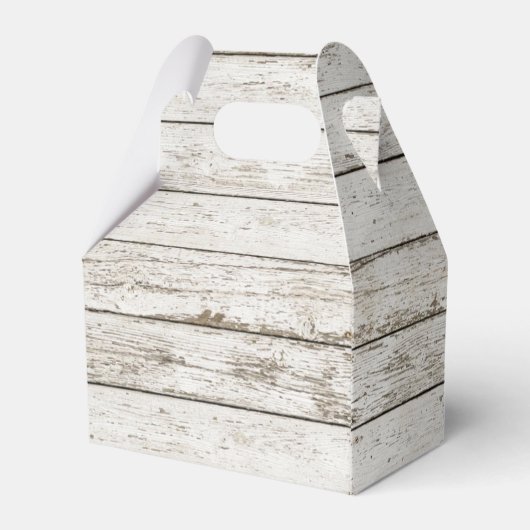 rustieke  witte schuur hout schuur bruiloft bedankdoosjes (Achterkant)