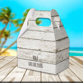 rustieke  witte schuur hout schuur bruiloft bedankdoosjes