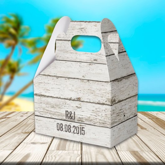 rustieke witte schuur hout schuur bruiloft bedankdoosjes