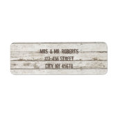 rustieke witte schuur hout schuur bruiloft etiket (Voorkant)