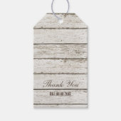 rustieke  witte schuur hout schuur bruiloft gunst cadeaulabel (Voorkant)