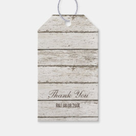 rustieke  witte schuur hout schuur bruiloft gunst cadeaulabel