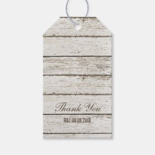 rustieke witte schuur hout schuur bruiloft gunst cadeaulabel