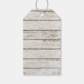 rustieke  witte schuur hout schuur bruiloft gunst cadeaulabel (Achterkant)