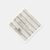 rustieke  witte schuur hout schuur bruiloft servetten (Hoek)