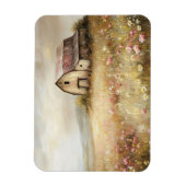 Rustieke Witte Schuur Wildflower Field Flexibel Magneet (Verticaal)