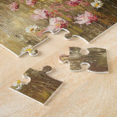 Rustieke Witte Schuur Wildflower Field Painting Legpuzzel (Zijkant)