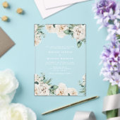 Rustieke Witte Waterverf Bloemen Huwelijk Acryl Uitnodigingen (Insitu (Huwelijk))