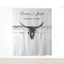 Rustieke witte zwarte western koe doodshoofd achte