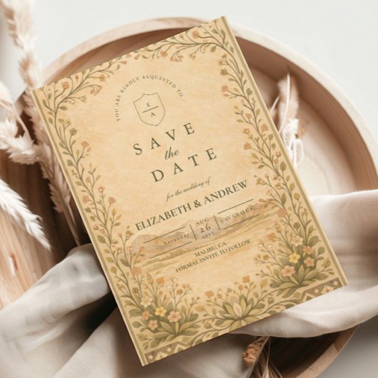 Rustieke Woestijn Botanische Viering Save The Date