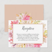 Rustieke woestijn Succulent Bruiloft Receptie Info Informatiekaartje (Voorkant / Achterkant)