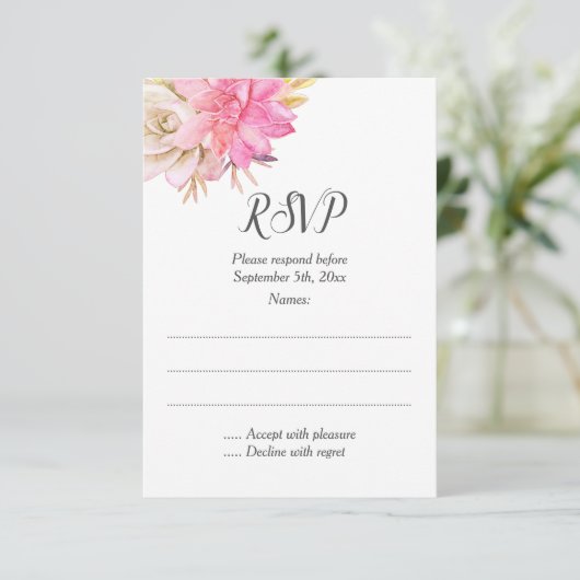 Rustieke woestijn vetplanten bruiloft antwoord Kaa (Staand voorkant)