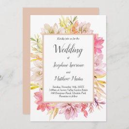 Rustieke woestijn vetplanten bruiloft uitnodiginge kaart