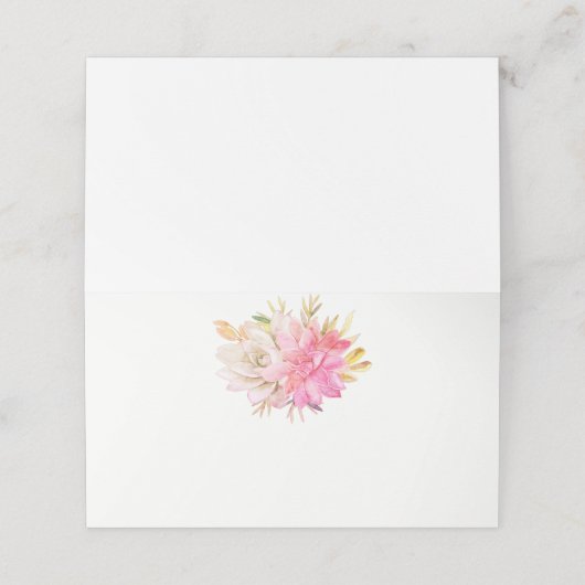 Rustieke woestijn Waterverf vetplanten Boho Plaatskaartje (Buitenkant ongevouwen)