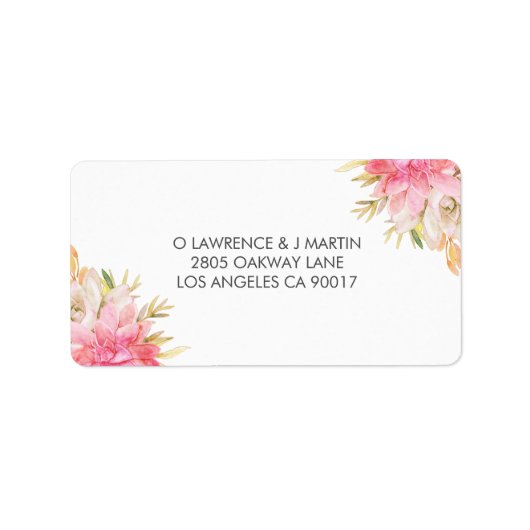 Rustieke woestijn Waterverf vetplanten Etiket (Voorkant)