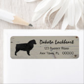 Rustieke Wood Australian Shepherd Waterverf Etiket (Insitu)