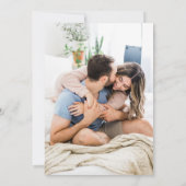 Rustieke Wood Beach Sign Waterverf Bloemenfoto Save The Date (Achterkant)